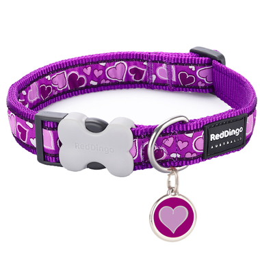 Red Dingo Breezy Love Purple Collar & Tag