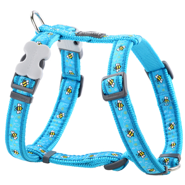 Red Dingo Bumble Bee Turquoise Dog Harness