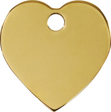 Red Dingo Brass Heart Pet ID Tag
